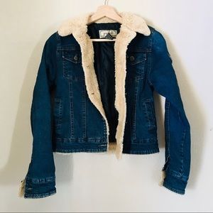 Women's Sherpa Detail Denim Jacket